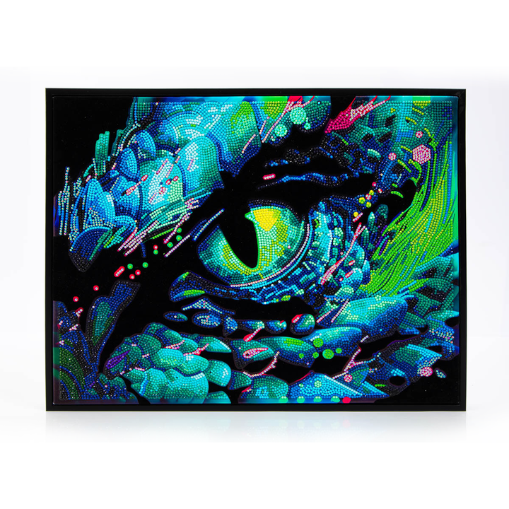 Diamond Dotz Neon Flock Dragon Eye - 18.0" x 14.0"
