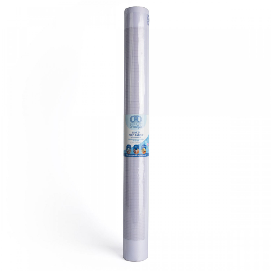 Diamond Dotz Fabric Roll - Grid With Adhesive 19 x 39 in