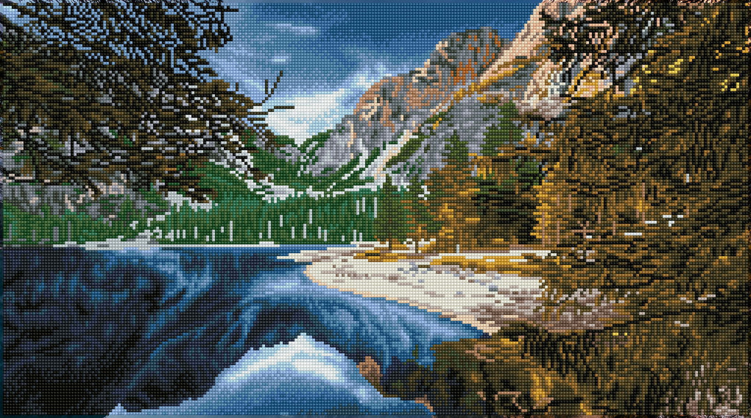 Diamond Dotz Braies Lake Dolomites Italy - 15.75 x 28.35 in