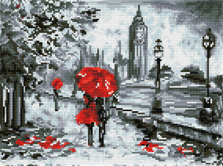 Diamond Dotz Splash of Red - 15.8" x 11.8"