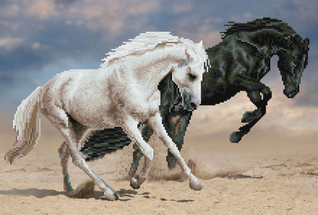 Diamond Dotz Horse Play - 24.4" x 16.5"