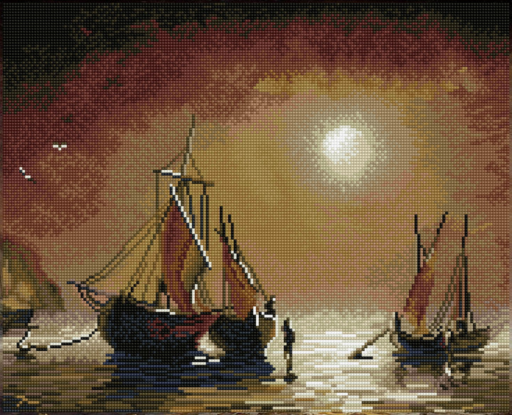 Diamond Dotz Asleep at Sea - 20.5" x 16.5"