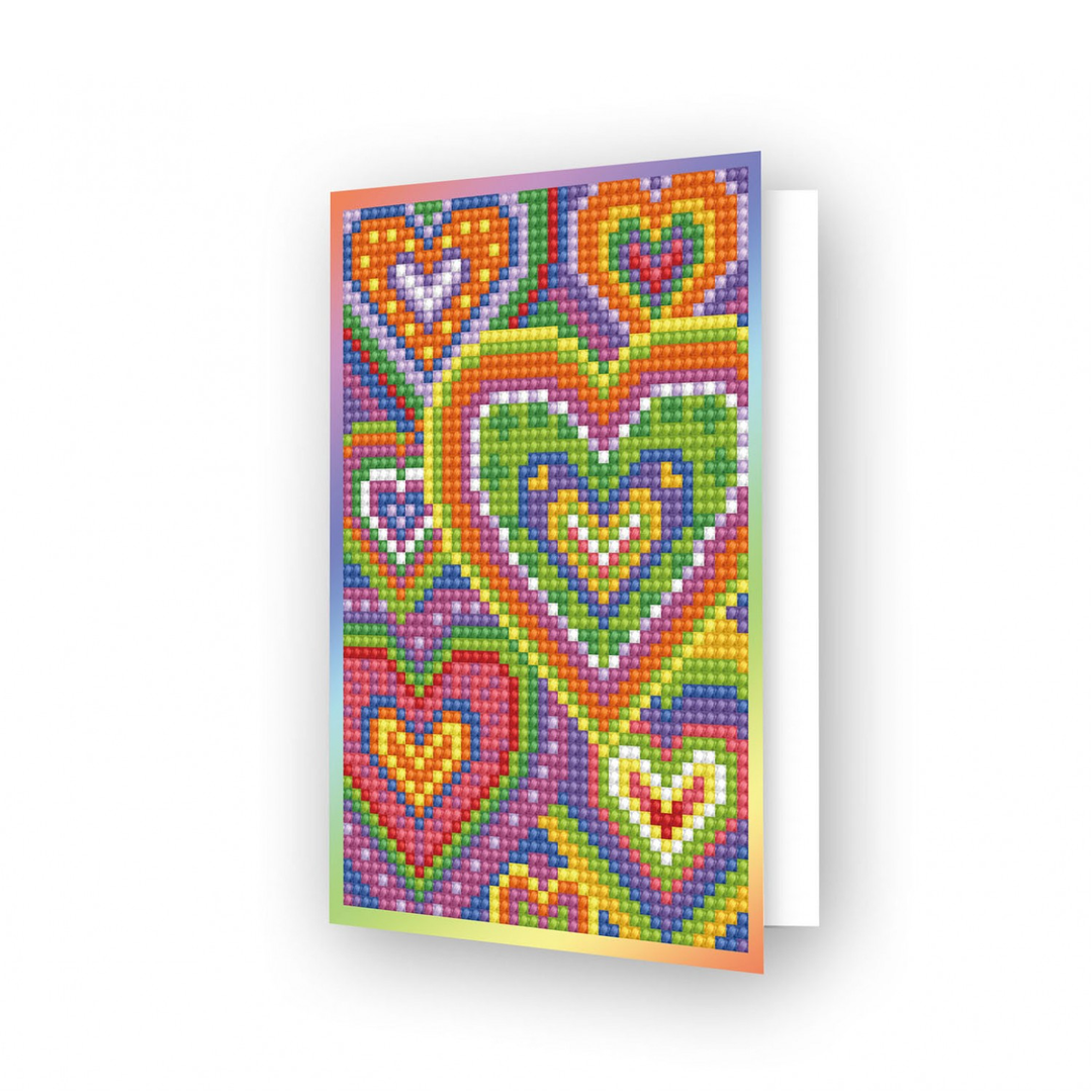 Diamond Dotz Heart Mosaic - Diamond Painting Greeting Card