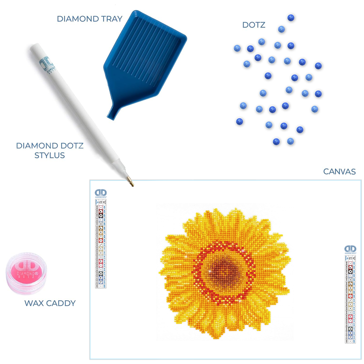 Diamond Dotz Happy Day Sunflower - 7.9" x 7.9"