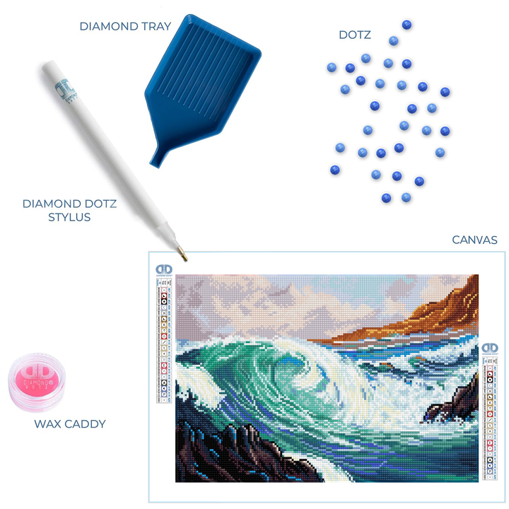 Diamond Dotz Seascape - 16.5" x 11.0"