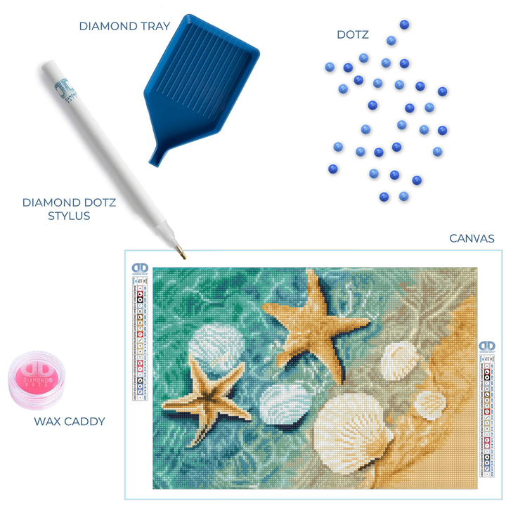 Diamond Dotz Crystal Shore - 16.1" x 11.0"