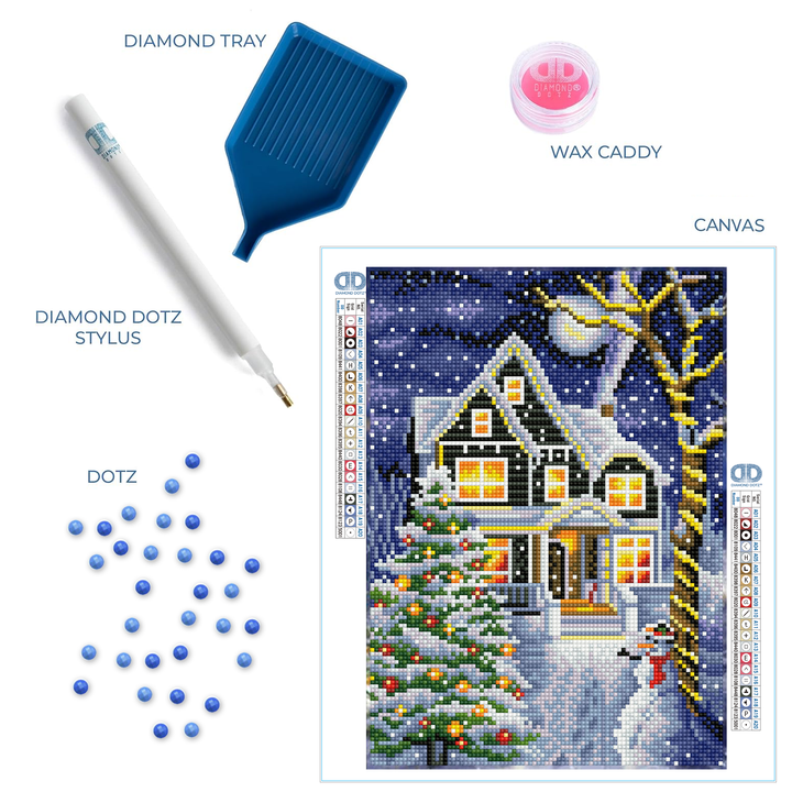 Diamond Dotz Christmas Night - 13.8" x 9.8"