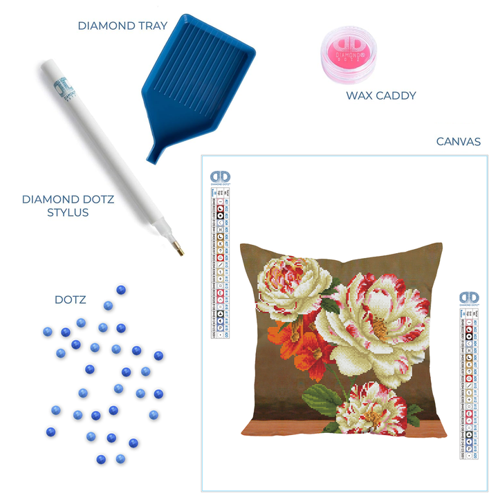 Diamond Dotz Camellia & Lilly Bouquet - 17.7" x 17.7"