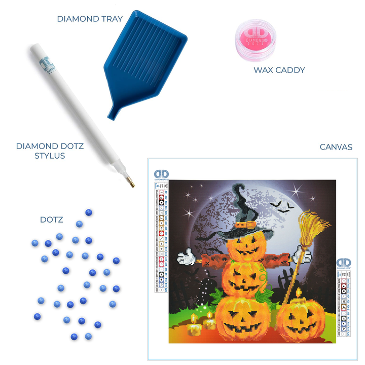 Diamond Dotz Halloween Scarecrow - 16.5" x 16.5"