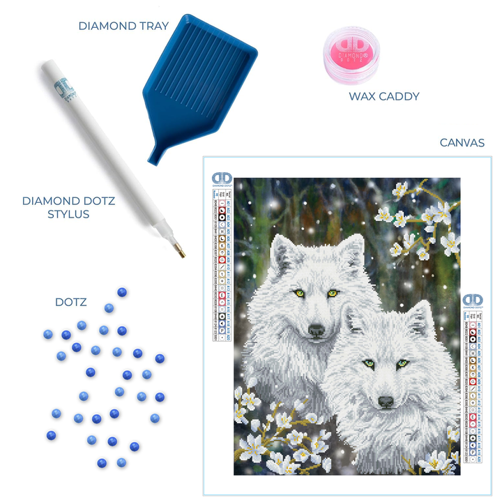 Diamond Dotz Winter Wolves - 20.1" x 26.0"