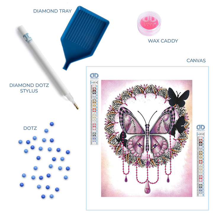 Diamond Dotz Butterfly Art - 16.3" x 20.3"