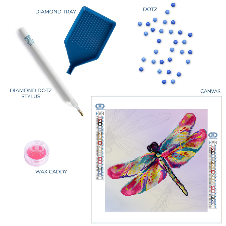 Diamond Dotz Dragon Fly Glissen - 15.2" x 15.2"
