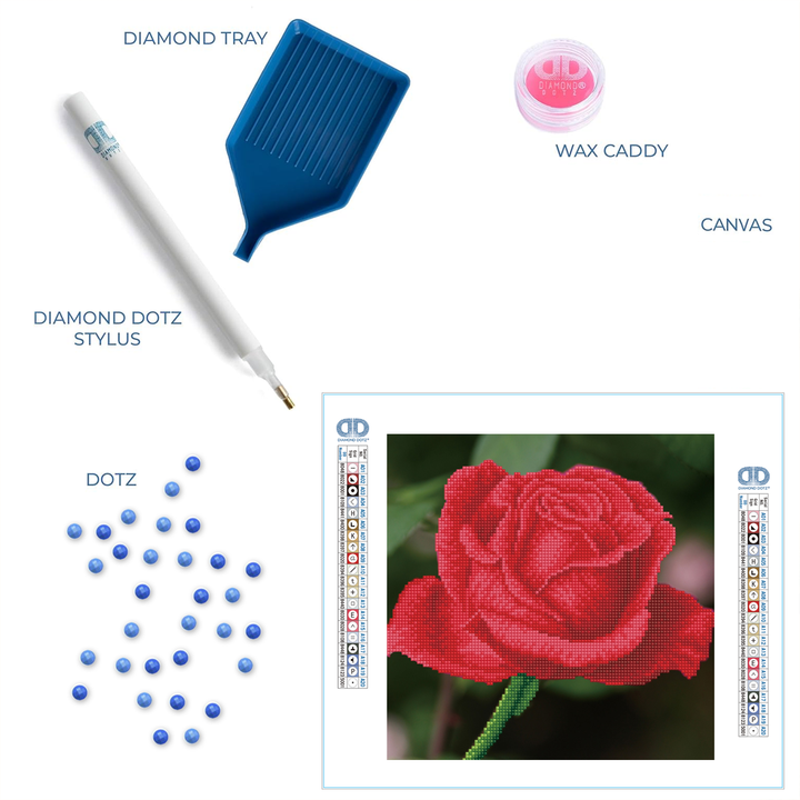 Diamond Dotz Rose Bud - 12.0" x 12.0"