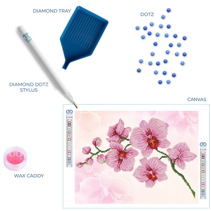 Diamond Dotz Orchid Spray - 16.1" x 12.2"