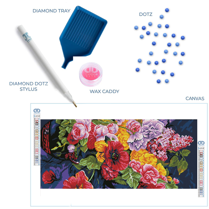 Diamond Dotz Romantic Bouquet - 12.6" x 28.4"