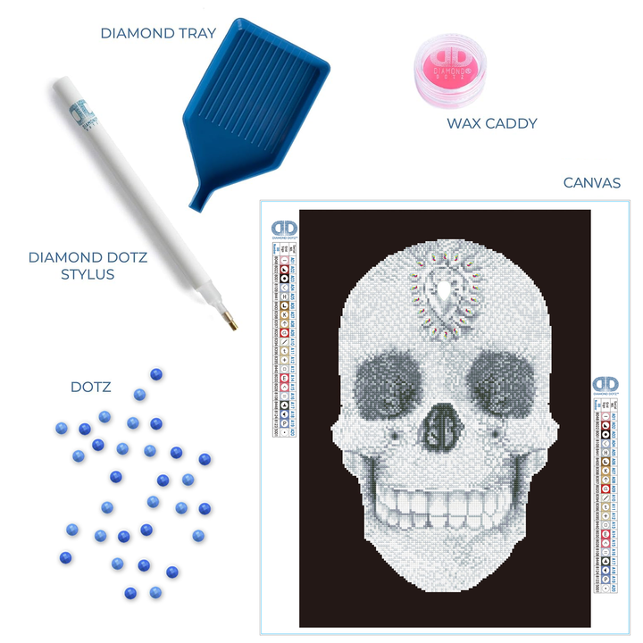 Diamond Dotz Crystal Skull - 16.5" x 23.6"