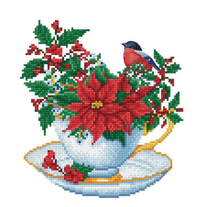 Diamond Dotz Festive Cuppa - 12.6" x 12.6"
