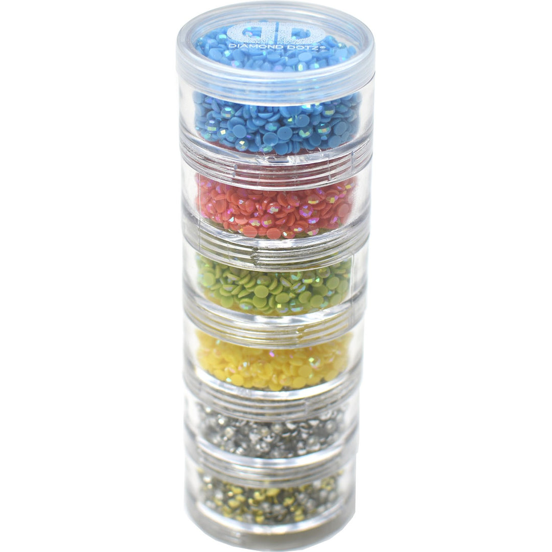 Diamond Dotz 6 Tier Twist Stackable Cylinder Storage