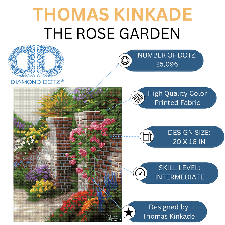 Diamond Dotz Thomas Kinkade The Rose Garden - 16.0" x 20.0"