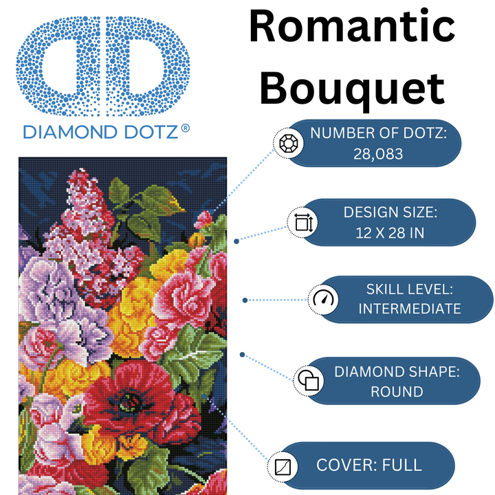 Diamond Dotz Romantic Bouquet - 12.6" x 28.4"