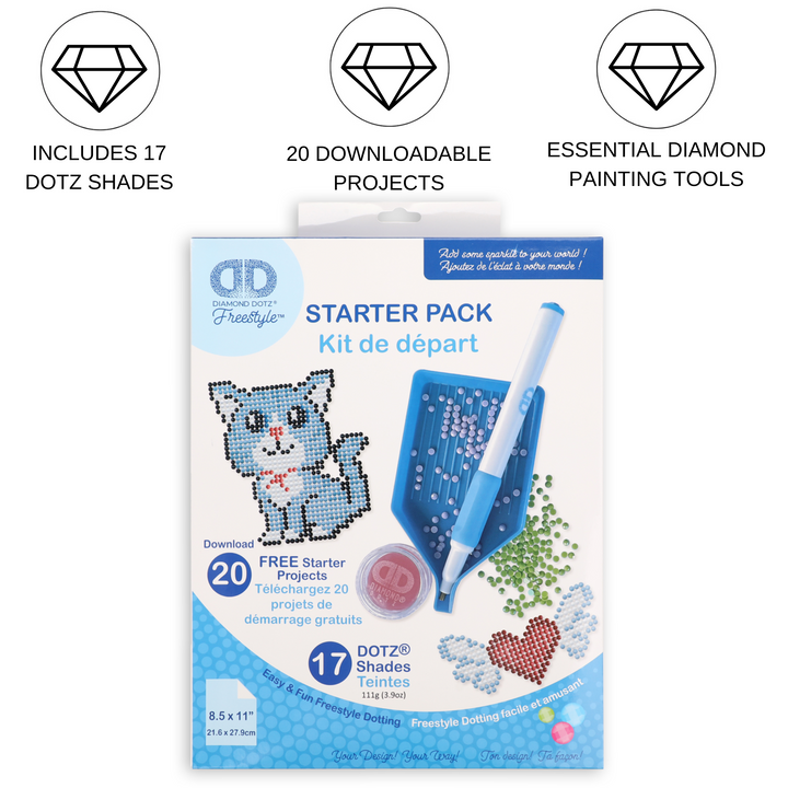 Diamond Dotz Designer Dotz Starter Kit - Complete Diamond Painting Tools and Accessories Set