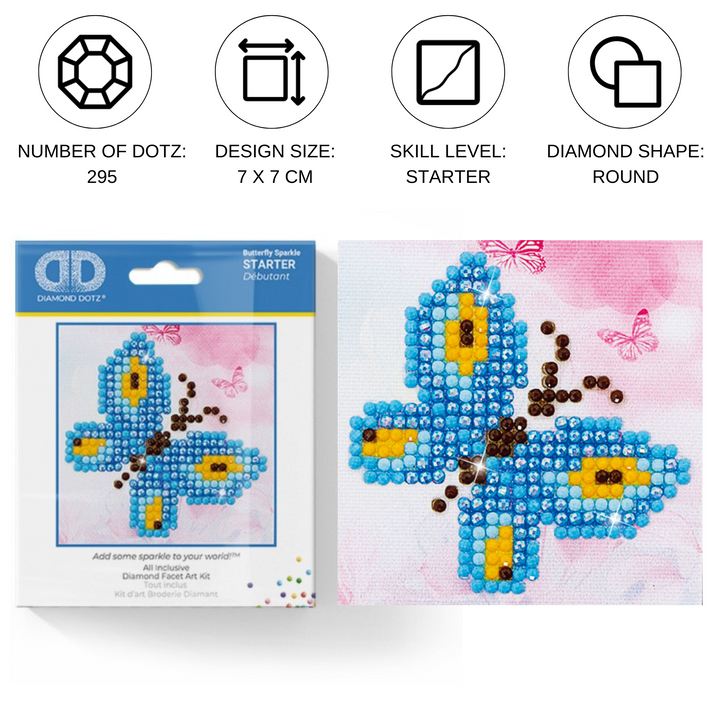 Diamond Dotz Butterfly Sparkle - 3.0" x 3.0"