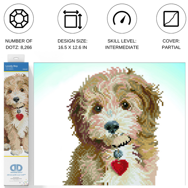 Diamond Dotz Lovely Boy - 12.6" x 16.5"