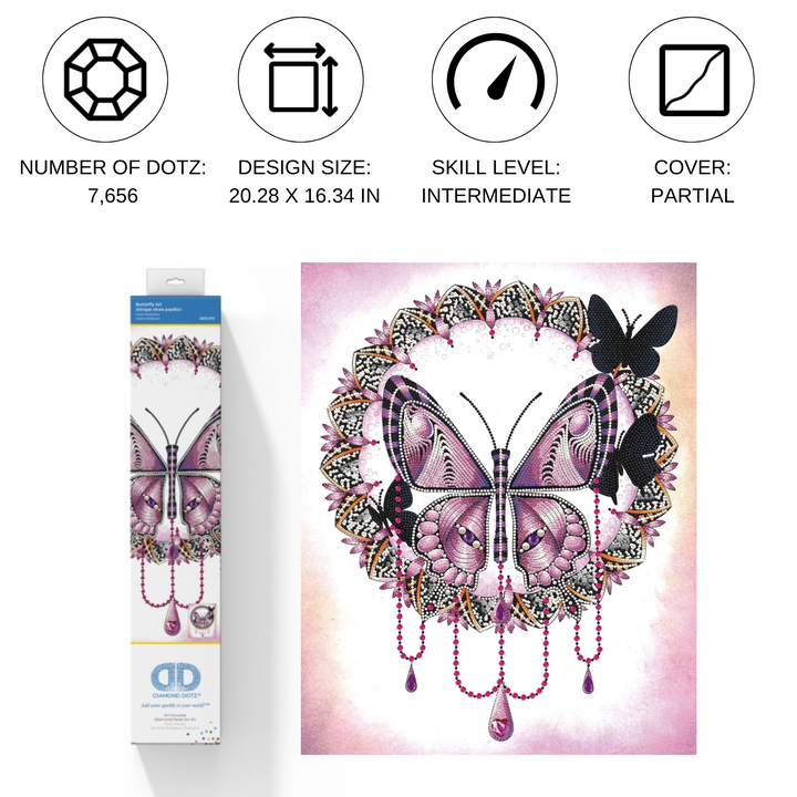 Diamond Dotz Butterfly Art - 16.3" x 20.3"