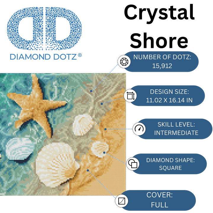 Diamond Dotz Crystal Shore - 16.1" x 11.0"