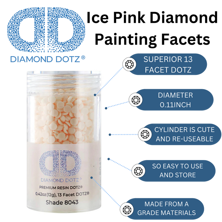 Diamond Dotz 2.8MM 12G DOTZ Cylinder - Ice Pink