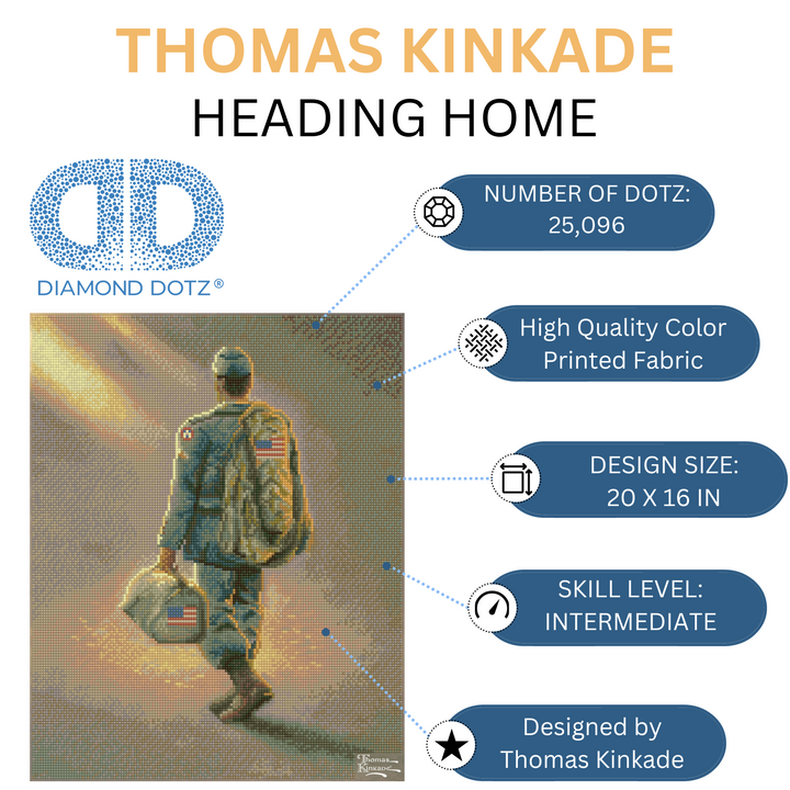 Diamond Dotz Thomas Kinkade Heading Home - 16.0" x 20.0"