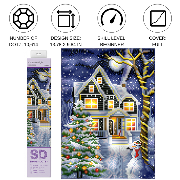 Diamond Dotz Christmas Night - 13.8" x 9.8"
