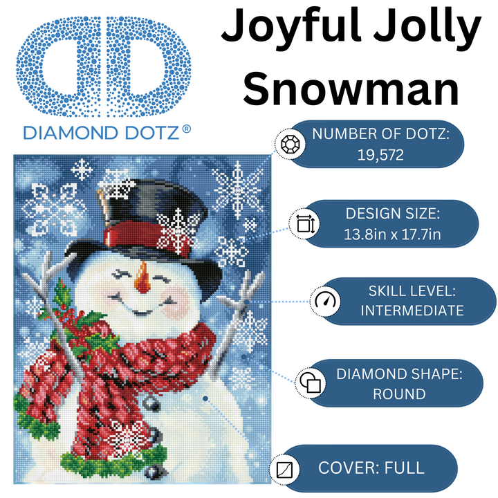 Diamond Dotz Joyful Jolly Snowman - 14.0" x 17.9"