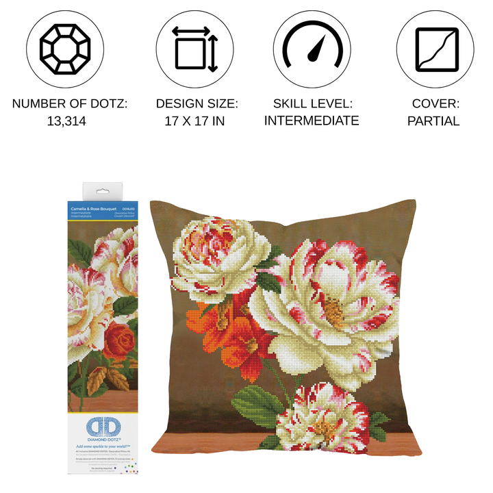 Diamond Dotz Camellia & Lilly Bouquet - 17.7" x 17.7"