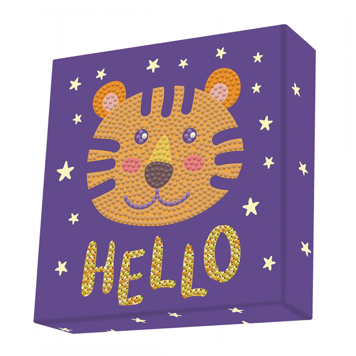 Diamond Dotz Decorative Box Hello Tiger - 5.9" x 5.9"