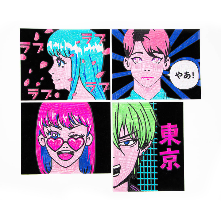 Diamond Dotz Neon Flock Anime - 8.0" x 10.0"