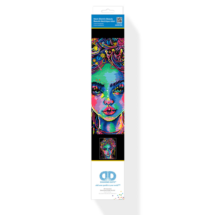 Diamond Dotz Neon Flock Electric Beauty - 14.0" x 18.0"