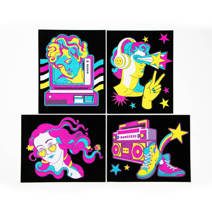Diamond Dotz Neon Flock Retro Classic - 10.0" x 8.0"