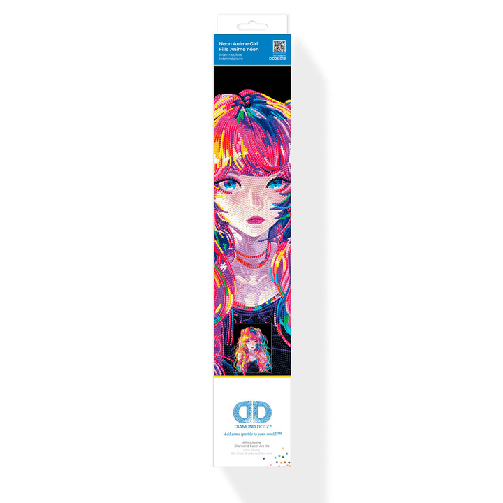 Neon Anime Girl 13.98 x 17.99 in