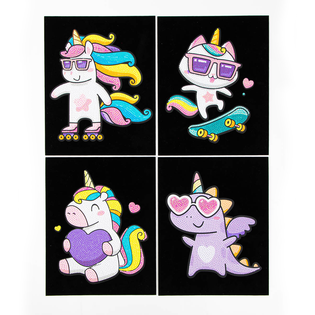 Neon Unicorns Kit | Diamond Painting Kits Neon | Diamond Dotz