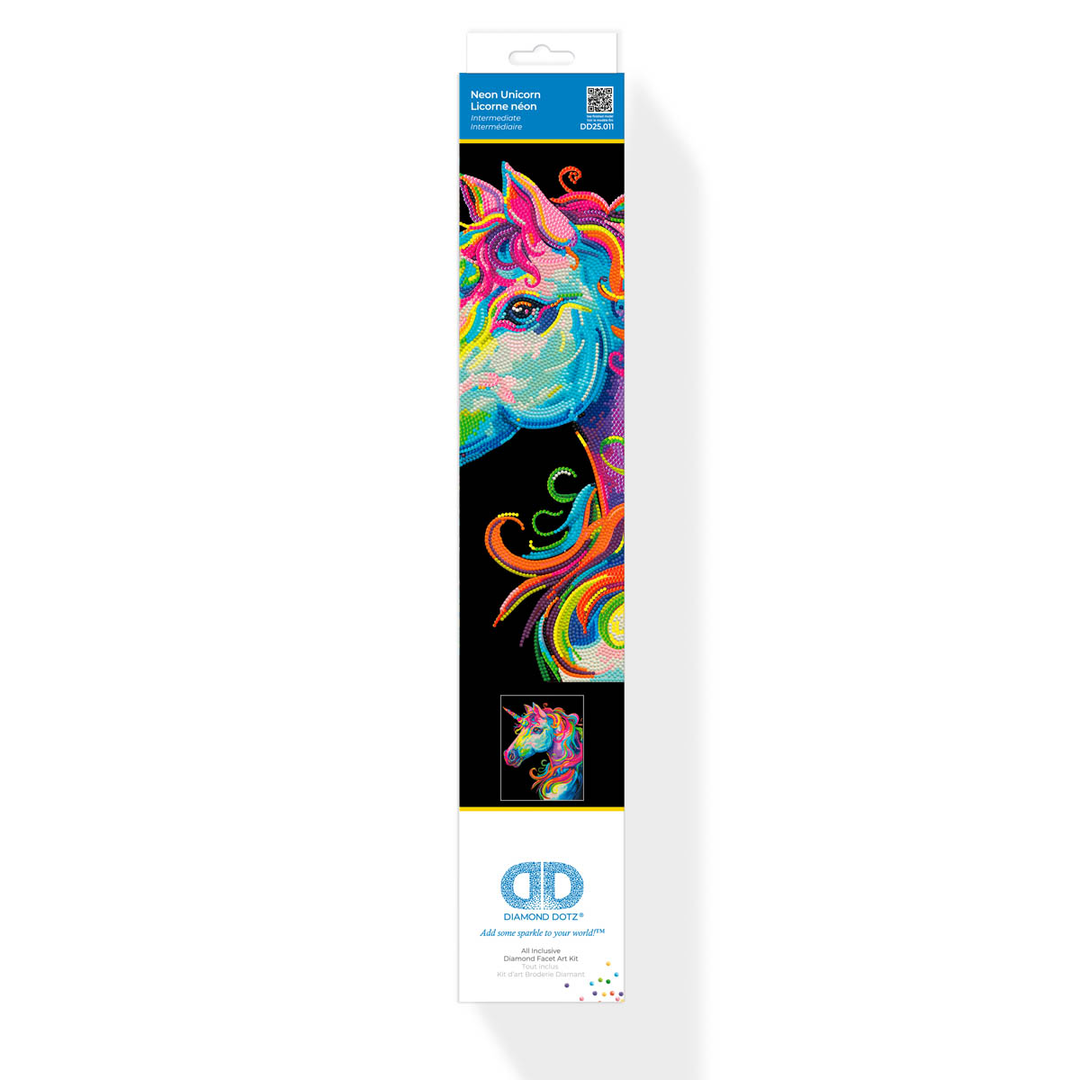 Diamond Dotz Neon Flock Unicorn - 14.0" x 18.0"