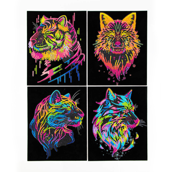 Wild Neon Kit | Diamond Painting Kits Neon | Diamond Dotz