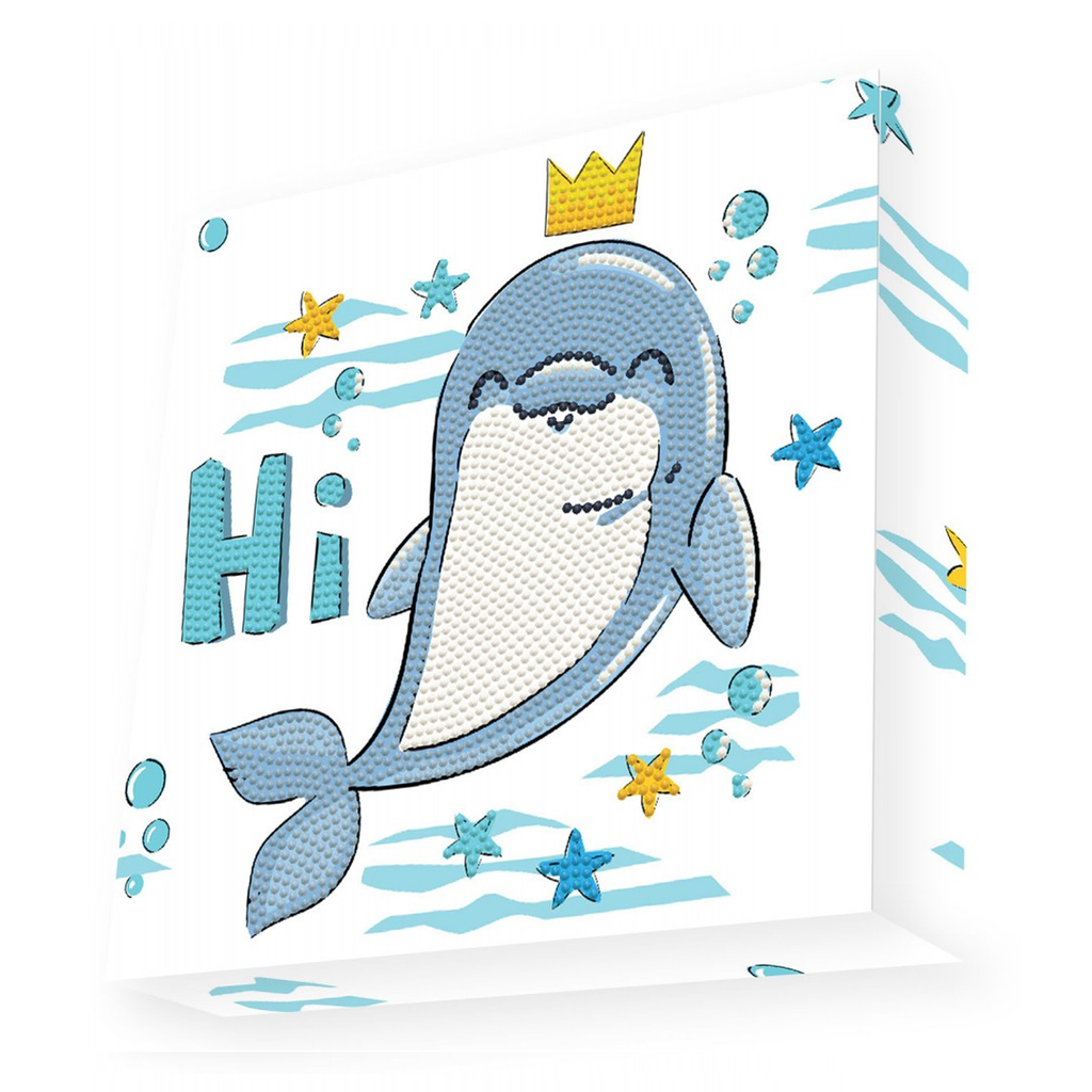 Dolphin Hi | Diamond Painting Kits for Kids | Diamond Dotz