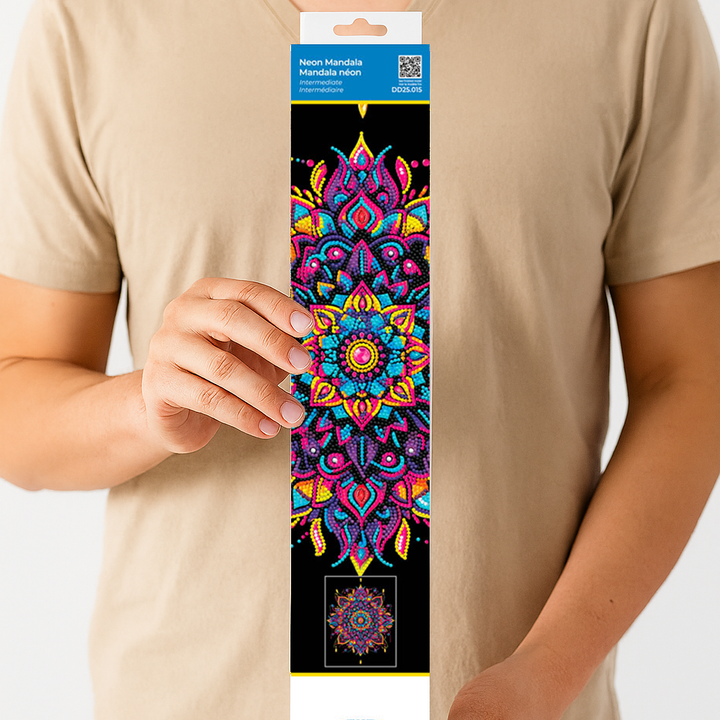 Diamond Dotz Neon Flock Mandala - 14.0" x 18.0"