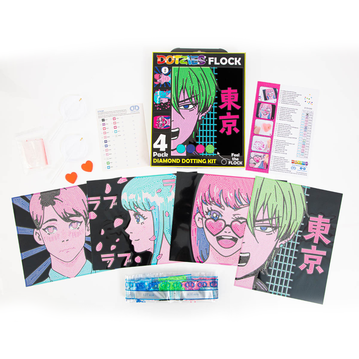 Diamond Dotz Neon Flock Anime - 8.0" x 10.0"