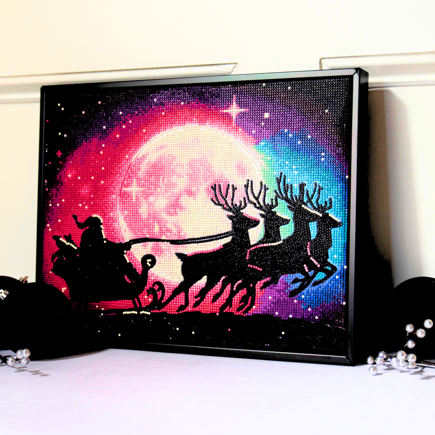 Santa's Sleigh Diamond Painting Kit | Christmas Art Diamond Dotz Santa's Sleigh Diamond Painting Kit | Christmas Art Diamond Dotz