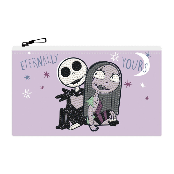 Diamond Dotz Jack and Sally Zipper Pouch - 7.75 x  4.5