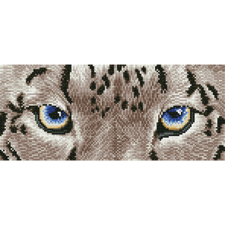 Diamond Dotz Snow Leopard Spy - 16.5" x 7.1"