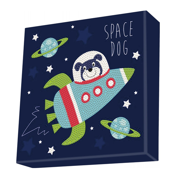 Space Dog | Diamond Painting Kits for Kids | Diamond Dotz