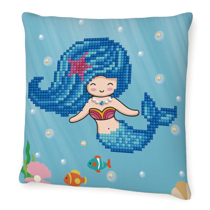 Diamond Dotz Pearl Swimmer Mini Pillow - 7.1" x 7.1"